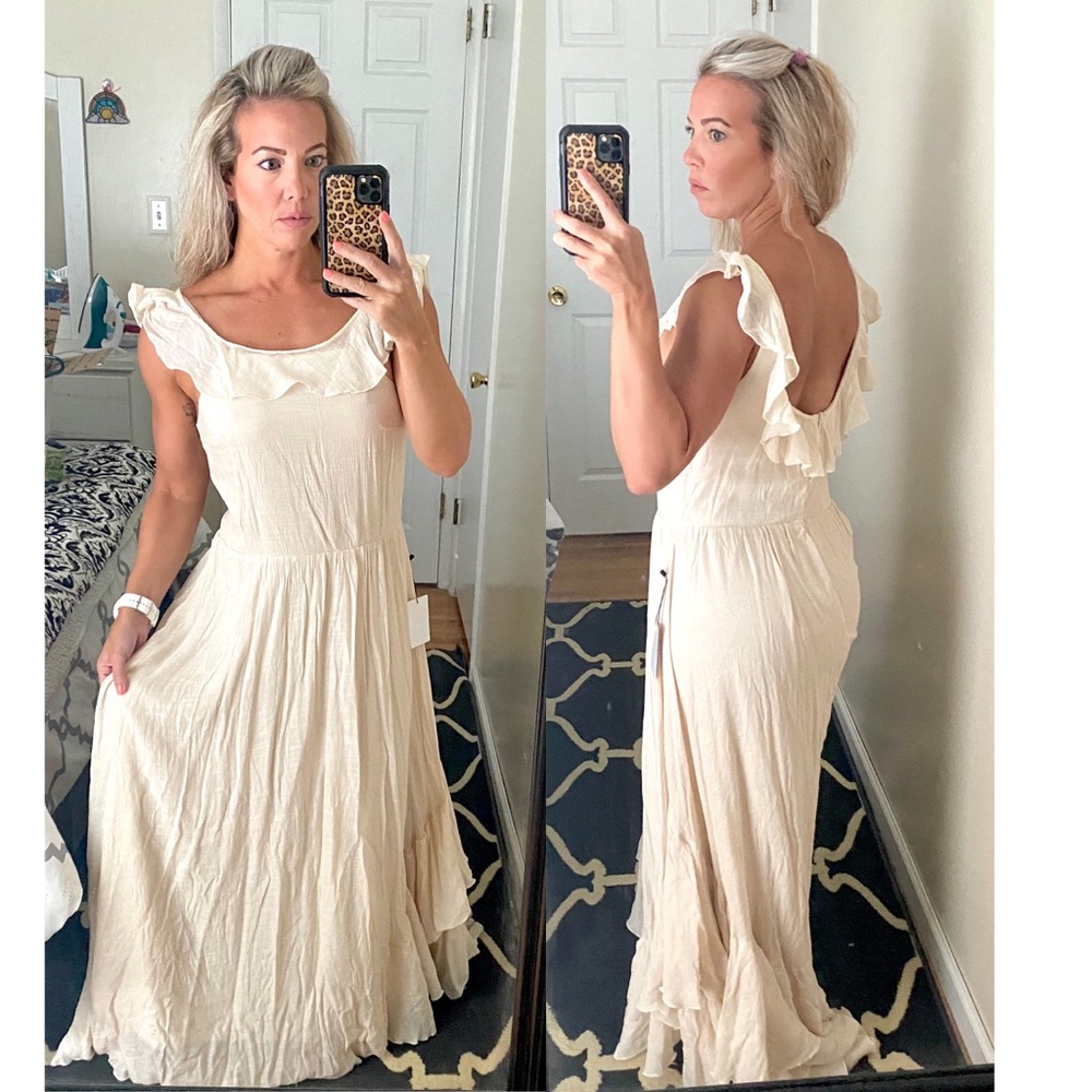 Joyfolie Cream Dress, size Medium